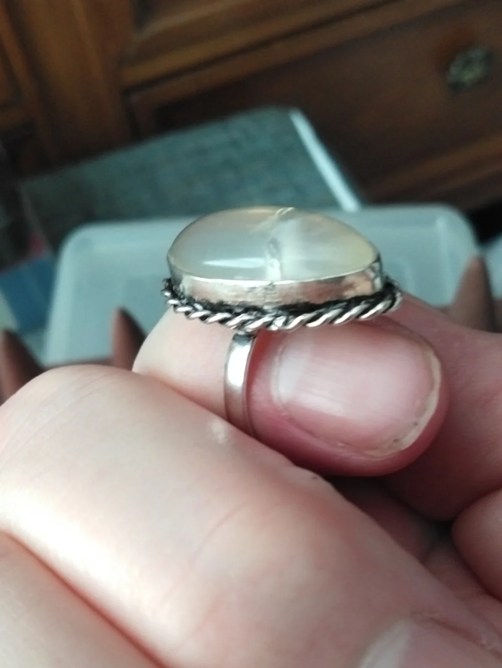 Teardrop Quartz Ring